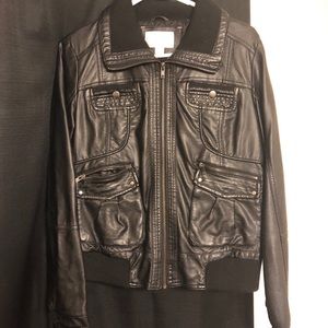 Faux leather jacket